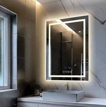 Smart LED Mirror with Bluetooth & Anti-Fog — Easy Install, Premium Lighting