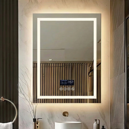 Smart LED Mirror with Bluetooth & Anti-Fog — Easy Install, Premium Lighting