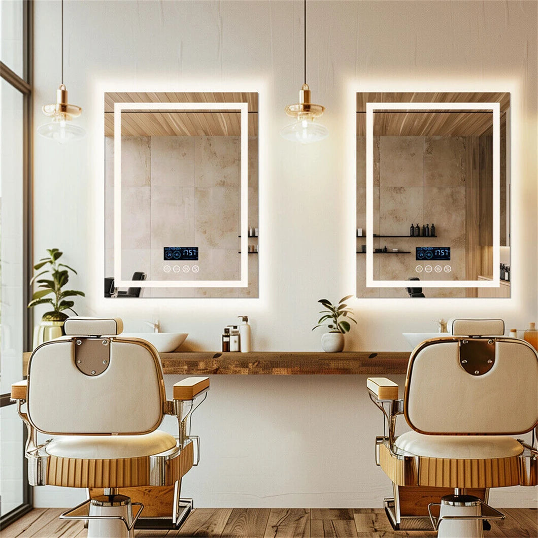 Smart LED Mirror with Bluetooth & Anti-Fog — Easy Install, Premium Lighting