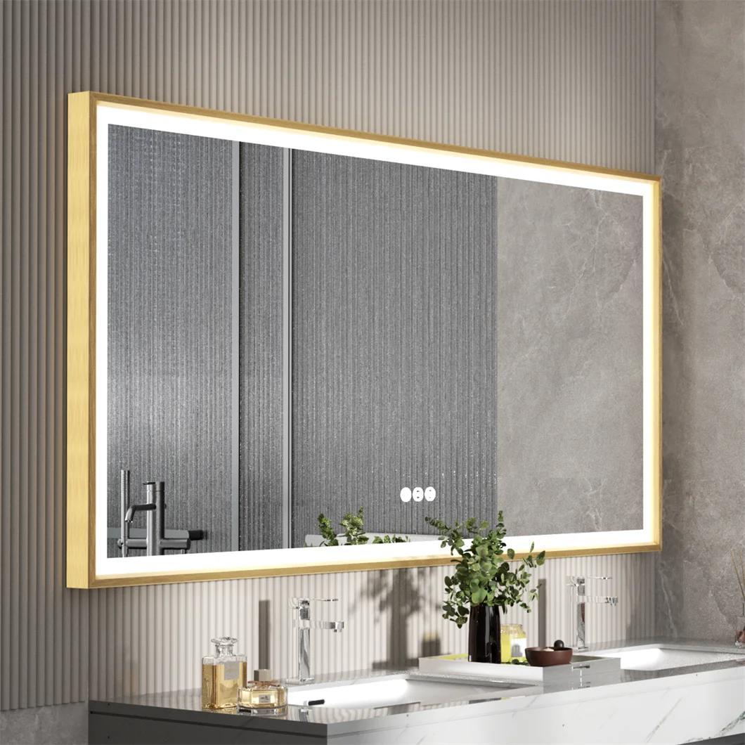 Gold Framed LED Smart Mirror