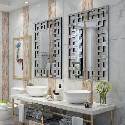 Modern Beveled Glass Wall Mirror