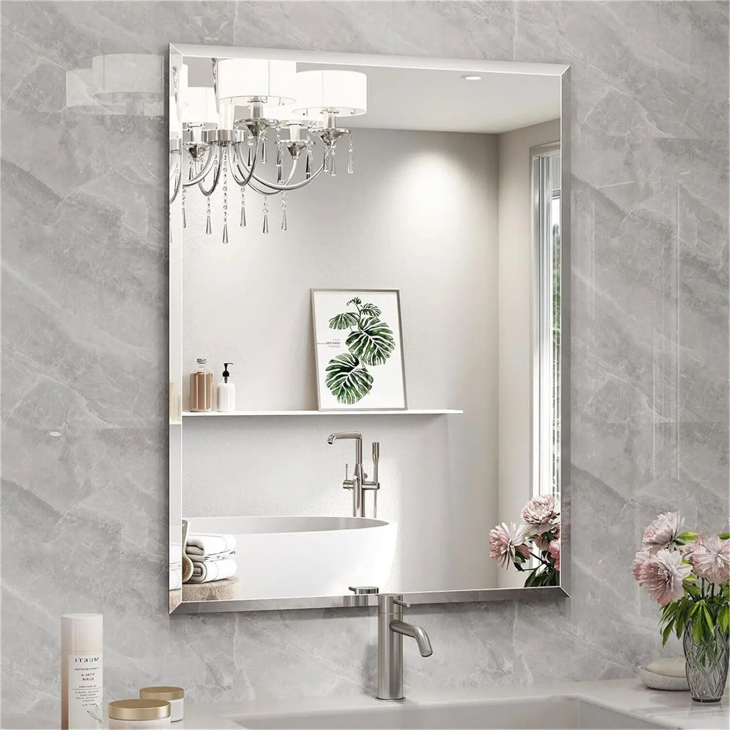 Frameless Rectangle Wall Mirror