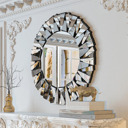 Large Round Venetian Sunburst Wall Mirror (80cm)