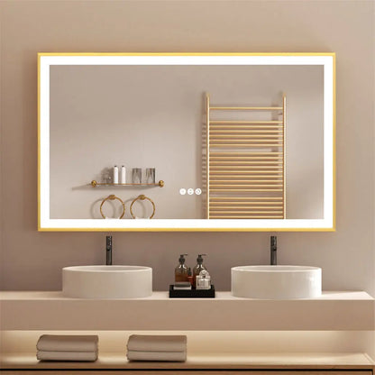 Gold Framed LED Smart Mirror
