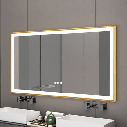 Gold Framed LED Smart Mirror