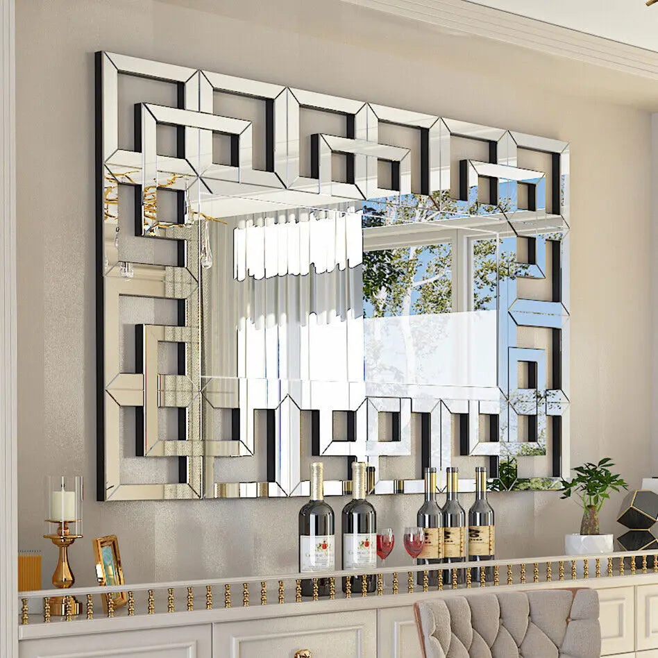 Modern Beveled Glass Wall Mirror
